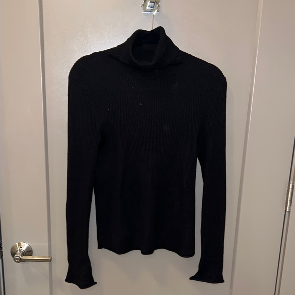 Women's Black Turtleneck Sweater